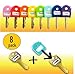 Label-Label Key Cap Covers Stretchy Fits Mosty Keys + Free Key Chain & ID Tags – Rubbery Fit for Most Keys (8 Pack Multicolor) for Soft, Good Grip