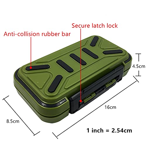 Caja para accesorios de pesca Toasis pequeña para anzuelos, pesos, swivels, contenedor de almacenamiento (Oliva) miniatura 3