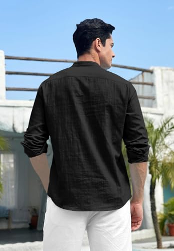 Image of Zombom Cotton Polyester Blend Solid Casual Regular Fit Mandarin /Chinese Collor Short Kurta for Men