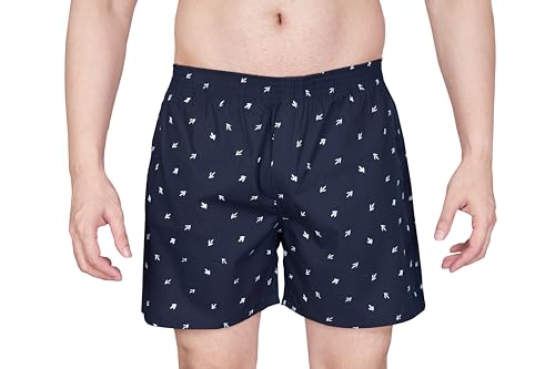 Image of Nermosa Pure Cotton Comfortable & Breathable Printed Regular Shorts /Boxer for Men, Pack of 3