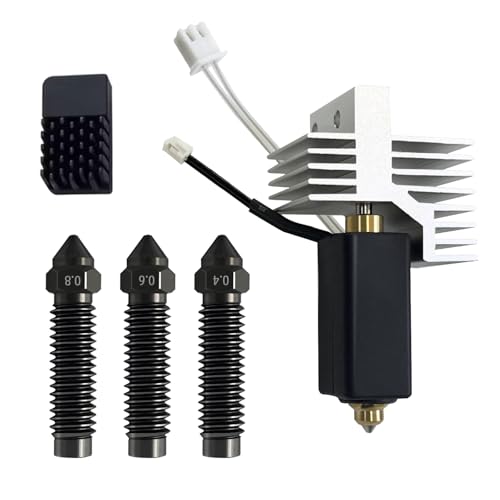 IdeaFormer Centauri Carbon Hotend Kit per Elegoo, 0,4/0,6/0,8 mm Hardened Steel Nozzle Silicone Spazzola Ugello Estusore Hotend per Elegoo Cenaturi Carbon Accessori per stampanti 3D