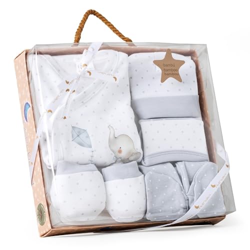 Interbaby Set Regalo Bebé 5 Piezas, modelo Elefantito, gris Interbaby Set Regalo Bebé 5 Piezas, modelo Elefantito, gris