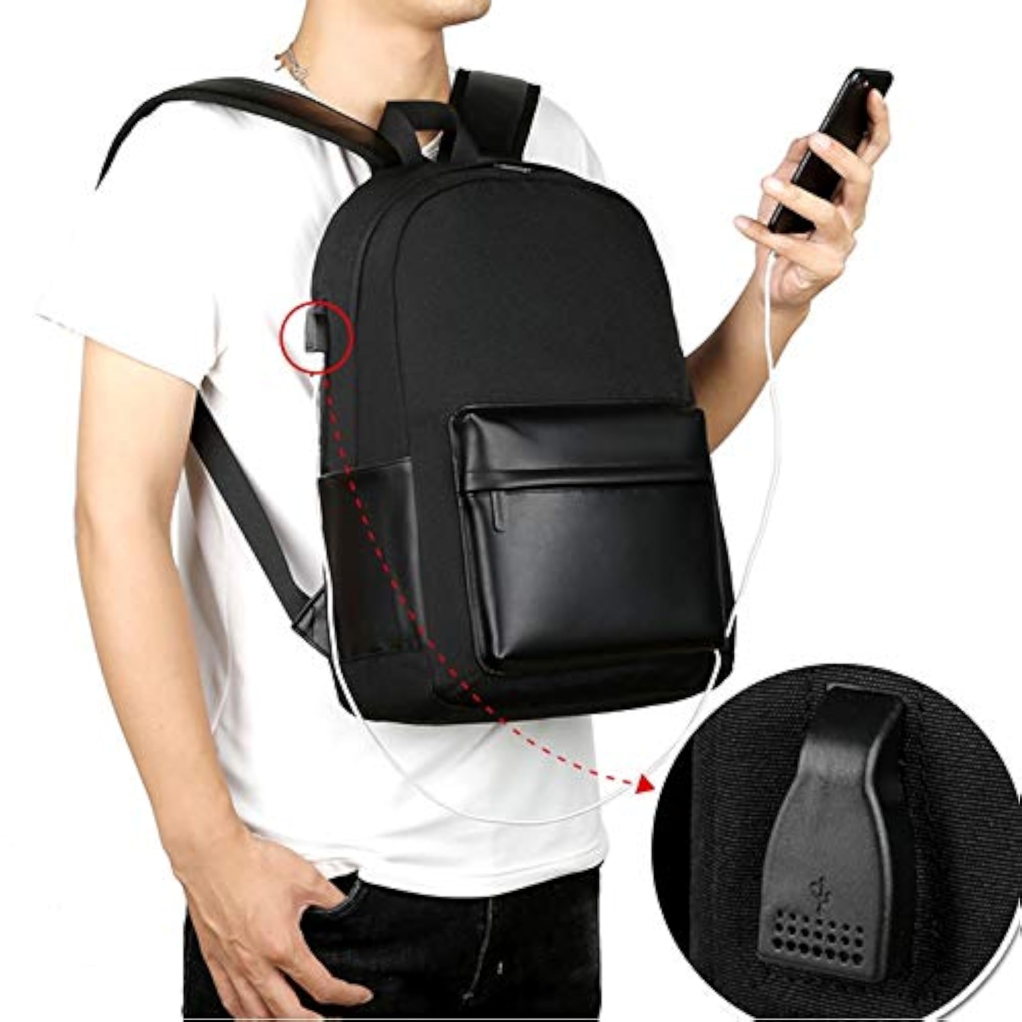 High-Capacity USB Travel Backpack for Men and Women