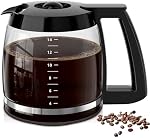 14-Cup Remplacement de la cafetière Cuisinart DCC-2200, DCC-2600, DCC-2800, DCC-3200, et DCC-3200P1, Carafe en verre de remplacement pour Cuisinart avec poignée robuste, BPA Gratuit, lave-vaisselle sans danger