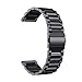 Produktbild UKCOCO Edelstahl Armband Uhrenarmband Business Ersatz Armbanduhr Zubehör Kompatibel für Garmin Venu (Schwarz)