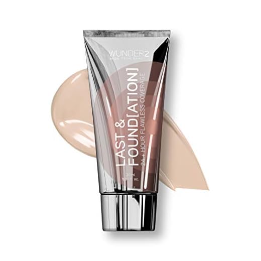 WUNDER2 LAST & FOUNDATION Base de Maquillaje Liquida de +24 Horas de Cobertura Impecable Waterproof, Color Porcelain