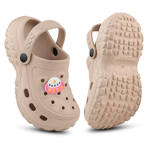 Image of FUEL Poddle Comfortable Indoor & Outdoor Casual Garden Clogs, Soft Cushioned Footbed and Lightweight EVA Slip-On Kids Clogs for Boys & Girls
