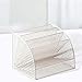 DimyFew Fan Shaped File Organizer Tabletop Sorter Document Large Capacity Notebook Desktop Holder Stand Storage Rack for Office Home, White and S