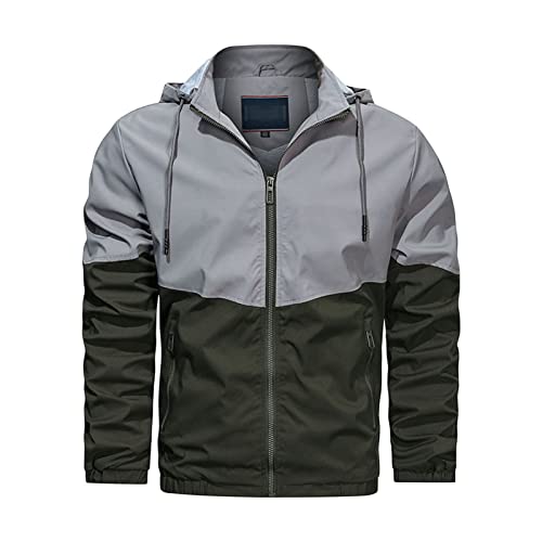 Coupe-Vent à Capuche Décontracté Hommes Blouson Sportwear Chaud