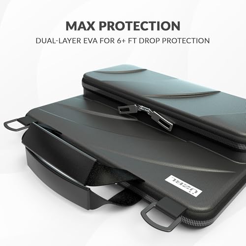 11-11.6 Inch Always-on Chromebook Protective Hard Case with Accessory Pouch and Adjustable Shoulder Strap4
