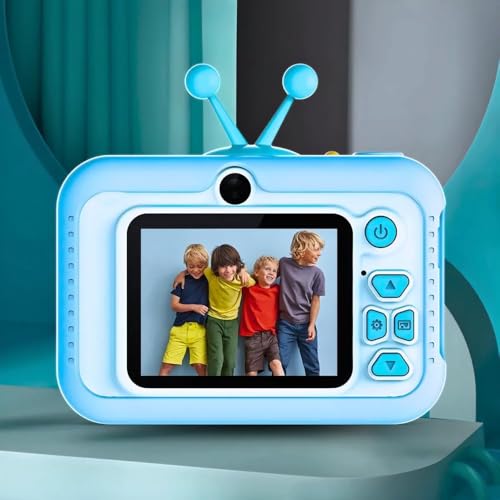 Câmera Fotográfica Digital Infantil Com Capa Anti-Queda (Azul) - YODHE
