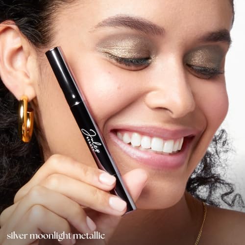 Image of Julep Eyeshadow 101 Cream-to-Powder Waterproof Eyeshadow Stick - Silver Moonlight Shimmer - Long-Lasting, Buildable, Crease-Proof, Cruelty Free, Shimmer Finish with Built-In Smudger