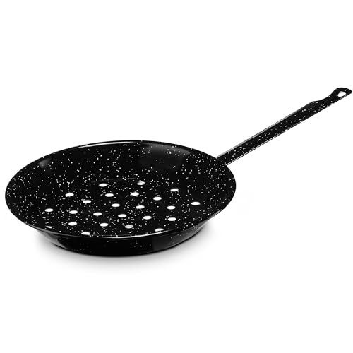 briebe Sartén Castañera Inducción 26 cm Asar Castañas, Acero Esmaltado, Apta para Vitrocerámica, Fuego, Gas, Horno, Levante Negro Jaspeado briebe Sartén Castañera Inducción 26 cm Asar Castañas, Acero Esmaltado, Apta para Vitrocerámica, Fuego, Gas, Horno, Levante Negro Jaspeado