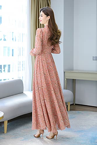 Robe mi-longue rose plissée Fly Flower pour vos sorties d'été
