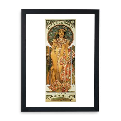 Alphonse Mucha Chandon Cremant Impérial petite affiche encadrée