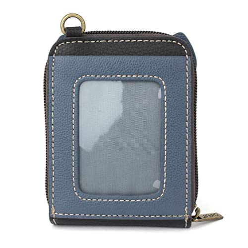 Image of CHALA RFID Cute-C Credit Card Holder Wallet Wristlet - Women Faux Leather Cute-C with Strap