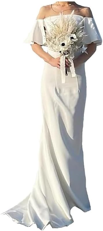 88flix Mermaid Dress, Wedding Dress, After-party, White, Front Shoot Dress, Overseas Ceremony, Slender Dress, Front Shot