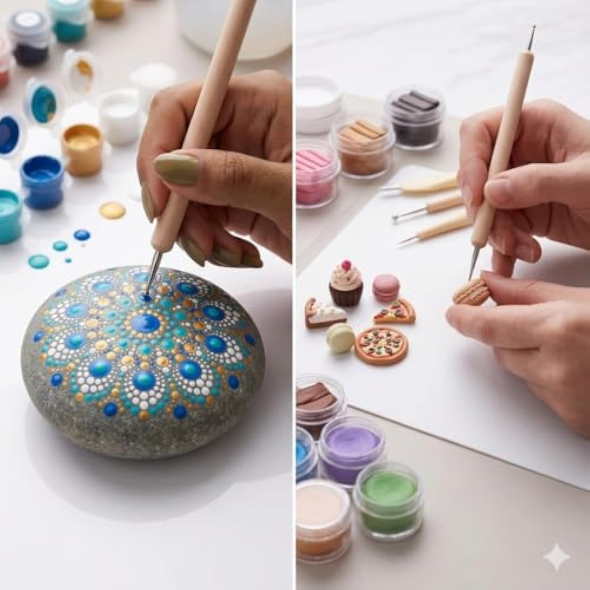 Mandala 5 Pcs Wooden Ball Stylus Tool Set for Dot Painting