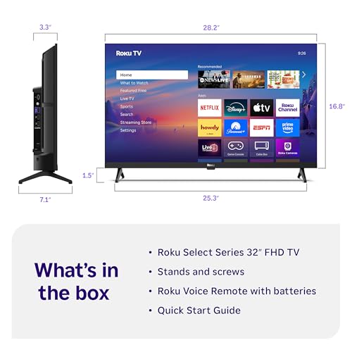 Roku 2025 – 32-Inch Select Series 1080p Full HD LED TV with Voice Remote, Wi-Fi, Black - 4