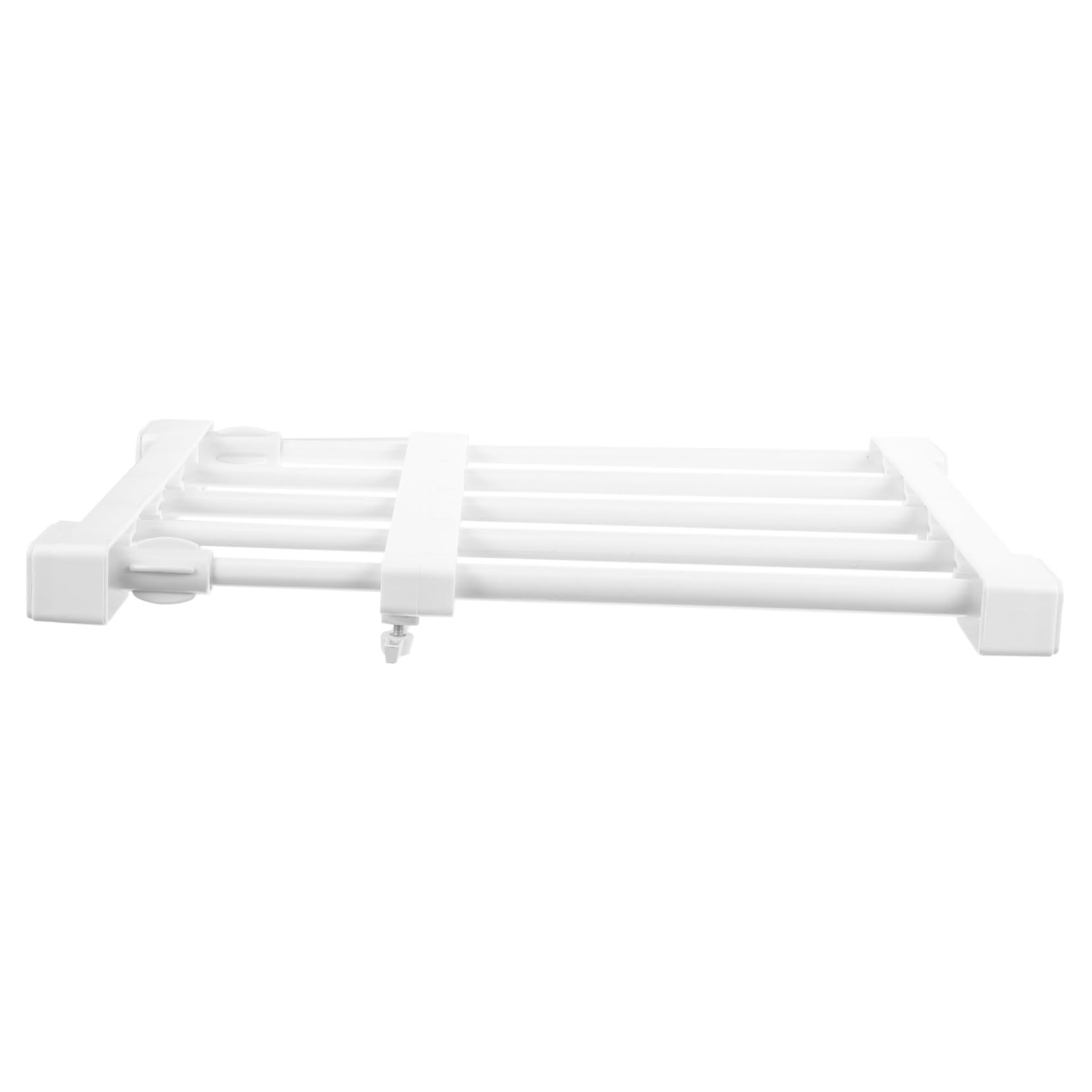 KOMBIUDA Telescopic Closet Shelf Detachable Storage Rack for Kitchen Bathroom Space Saving Organizer with Skid Surface Nail Installation Fits