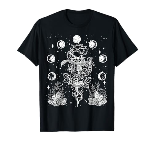 Fases Luna Serpiente Y Cristales Gótico Punk Camiseta