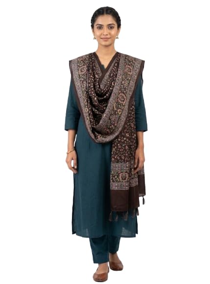 Womens Cotton Printed Chunni Dupatta Lightweight Soft Ethnic Stole Traditional Daily and Festive Outfit Accessory (Beige)-picture-14