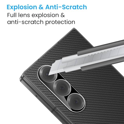Image of FIRST MART Black Camera Lens Protector for Samsung Galaxy Z Fold 6 | 9H Tempered Glass, HD Clear, Scratch Resistant, Anti-Fingerprint, Case-Friendly | Pack of 1