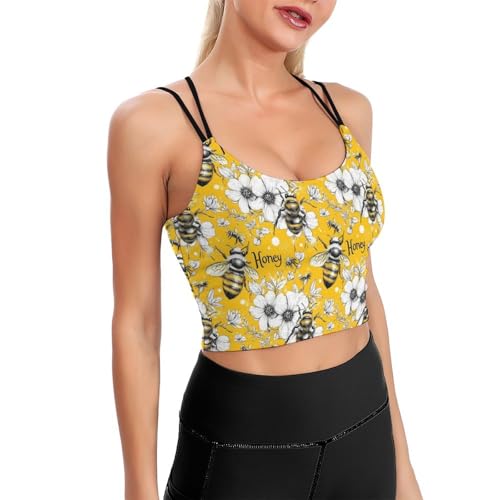 Soutien-gorge de sport pour femme longline camisole blanche de yoga