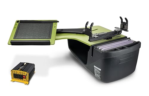 AutoExec Reach Desk �o�b�N�V�[�g �J�[�f�X�N �ԗ����[�N�X�e�[�V�����ƃ��o�C���I�t�B�X�p ���C�����C�g 400���b�g�̃p���[�C���o�[�^�[�ƃv�����^�[�X�^���h�t��