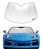 Pigenius Windshield Sun Shade for Chevrolet Corvette C8 2020-2025. Reflective Aluminum Film Front Window Sunshade - BLAZBLOCK
