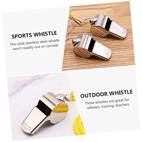 Silbatos de Camping de Acero Inoxidable 12 Piezas con Lanyard miniatura 3