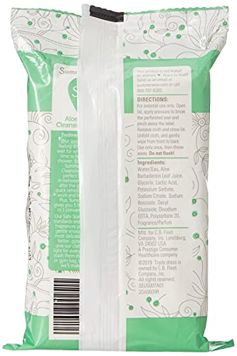 Image of Summer's Eve Aloe Love Feminine Cleansing Wipes, Daily Intimate Cloths, Removes Odor, pH Balanced, Gentle for Sensitive Skin, 32 Count (Pack of 1)