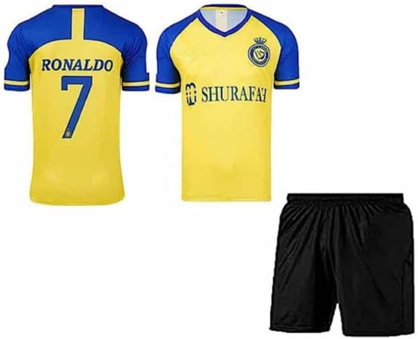 Football Jersey Home KIT with Black Shorts- for Men and Sports Jersey 21-22