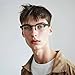 LONDON MOLE® Courier fashion glasses | Zero’s with clear lenses | Modern vintage browline frames | Men’s Women’s Unisex | Spring hinges