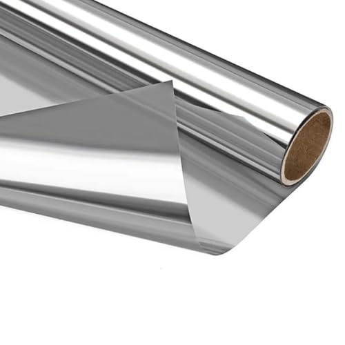 UNITED - One way Window Film Daytime Privacy Sun Blocking Reflective Window Film For Home, Office, Silver Mirror 40 Inch x 100 Feet Reflective Mirror Tint (Silver-Silver 35%, 40" (40 Inch x 100 Feet))