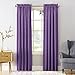 Sun Zero Barrow Energy Efficient Rod Pocket Curtain Panel, 54" x 84", Purple
