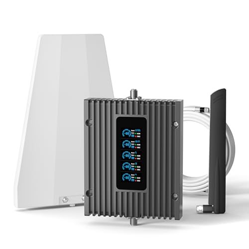 Metarepeater Cell Phone Booster for Home, Covers Up to 3,000 Sq. Ft, Real Time Signal Monitor, Boost 5G 4G LTE for All U.S. Carriers, FCC Approved Cell Signal Booster