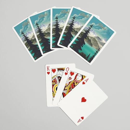 Baraja de poker Idaho, escena de lago y montaña miniatura 7