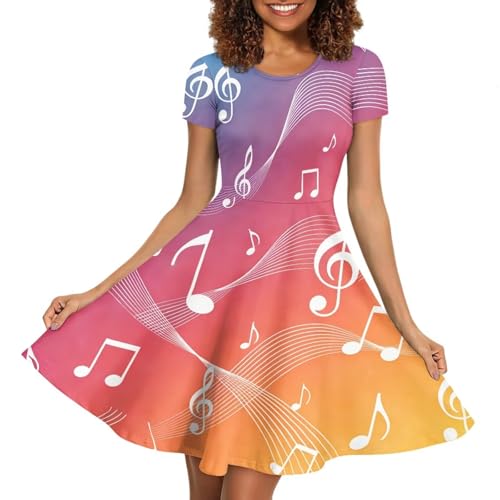 Image of AFPANQZ Womens Casual Summer Lightweight Vintage Dress Short Sleeve Midi Dress Knee-Long Luxury Formal Dress
