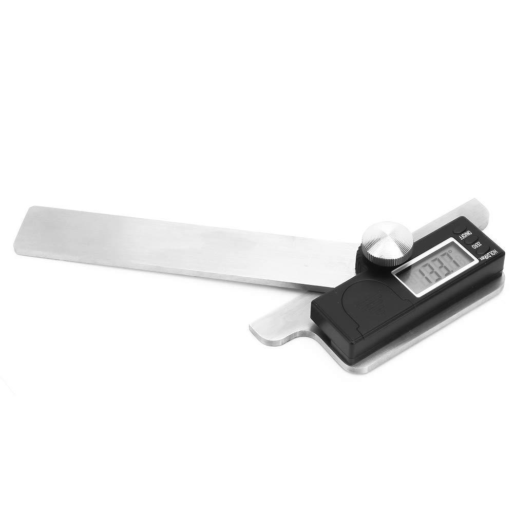 Medidor de Ángulos Digital 0-180° Resolución 0.01° Goniómetro Preciso para Carpintería y Construcción Acero Inoxidable 120x150mm con Pantalla LCD Versátil y Fiable