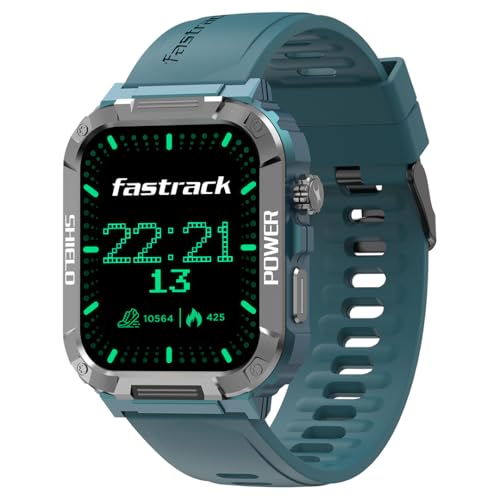 Image of Fastrack Limitless Valor Smart Watch with 1.91 inch Ultra HD Display, Bluetooth Calling, SpO2, 100+ Sports Modes, Working Crown, Heart Rate & IP68 - Smartwatch for Man & Women Latest, 7-Day Battery (Teal)