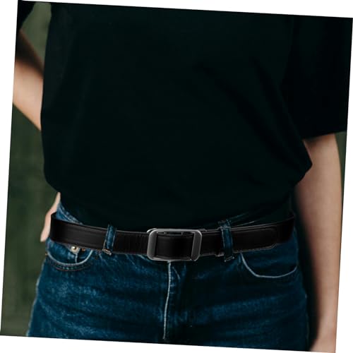 Unisex Vintage PU Leather Wide Belt with Metal Buckle for Jeans Casual Wear and Everyday Use4