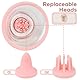 GKLWEJ Brustmassagegeräte, 2 Pcs Silikon Nippel Vibrator Mit 10 Leistungsstarke Vibrationen Und 360° Drehbarer, Elektrische Brüste Sex, Sex Spielzeug Für Die Frau Lecken(6 Weichen Bürstenköpfen)