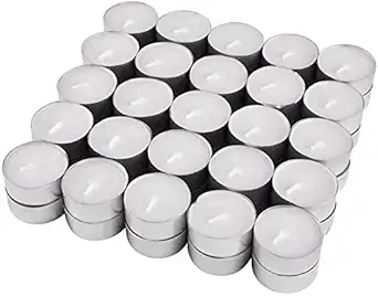 Mowin Wax Tealight Candles, Smokeless Tealight Candles 4-5 Hours Burn Time Paraffin Wax Candles Tea Light for Home Decoration Diwali, Christmas, Birthday, Wedding, Festival Candles (Pack of 200)