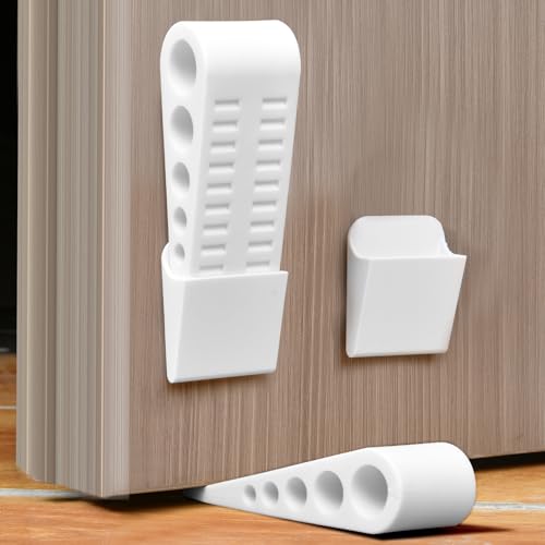 HOTUT Arrêts de Porte pour le Sol, 2 Pièces Cale Porte Caoutchouc souple, Antidérapant stop porte, bloque porte résistante, Butée de Portesol pour Toutes...