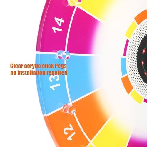 Ygebet Heavy Duty Acrylic Prize Wheel Spinner with Stand, 11.8 Inch Spinning Wheel for prizes with 16 Slots, Dry Erase Editable Spinning Prize Wheel