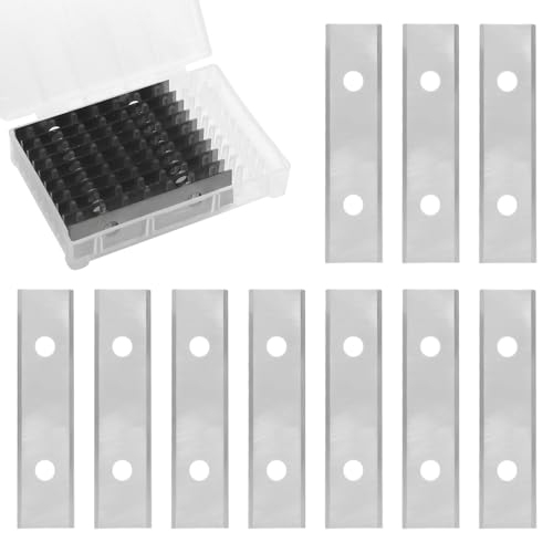 GYSRXS Pack of 10 Paint Scraper Replacement Blades 2 Inch Double-Edged Carbide Inserts Suitable for TP-1530 Scraper for Removing Paint, Rust, Concrete, 50 x 12 x 15 mm (Silver) 1 GYSRXS Pack of 10 Paint Scraper Replacement Blades 2 Inch Double-Edged Carbide Inserts Suitable for TP-1530 Scraper for Removing Paint, Rust, Concrete, 50 x 12 x 15 mm (Silver)