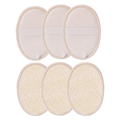 JZK 6 x Esponja de luffa natural para ducha Cover