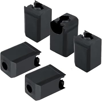 Set of 5 High-Temperature Silicone Socks for Hotend Heater Blocks - Compatible with Bambu Lab X1, P1P, P1S 3D Printers