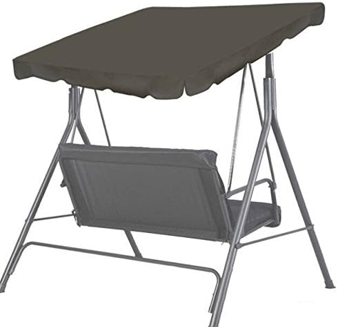 BenefitUSA Replacement Canopy Only 65"x45"W Patio Swing Canopy Porch Top Cover Outdoor Seat Furniture (Taupe)